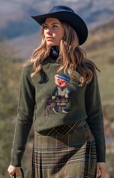 Ladies Bruar Bear Lambswool Crew
