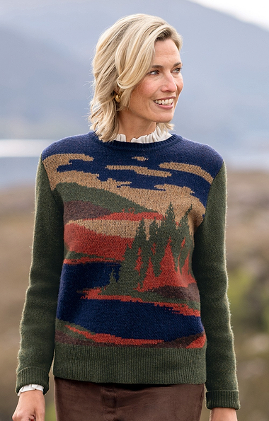 Ladies Highland Autumn Lambswool Crew