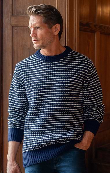 Men's House of Bruar Lambswool Fisherman Crew