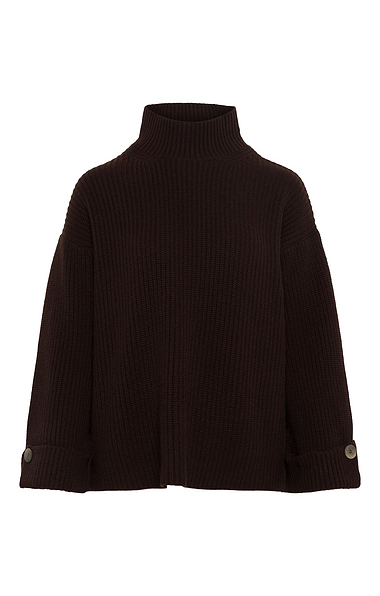 Ladies Cashmere & Silk Chunky Rib Sweater