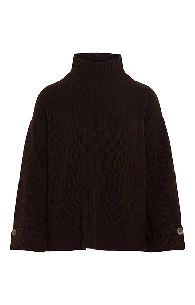 Ladies Cashmere & Silk Chunky Rib Sweater