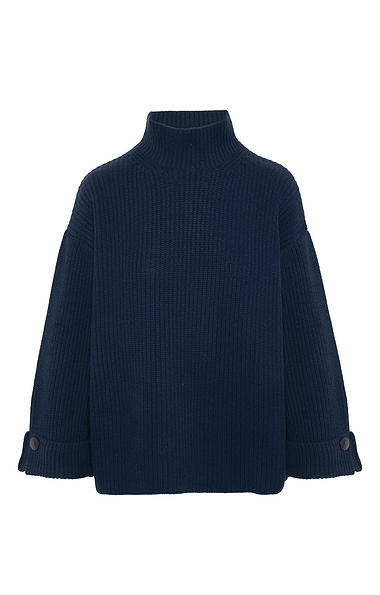 Ladies Cashmere & Silk Chunky Rib Sweater