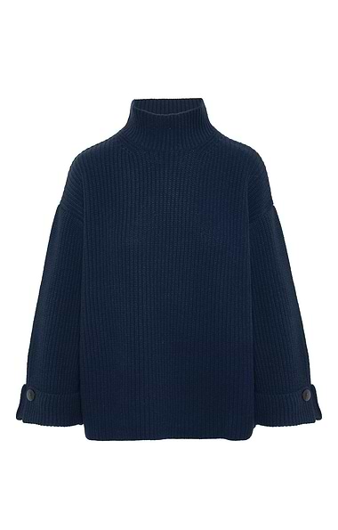 Ladies Cashmere & Silk Chunky Rib Sweater