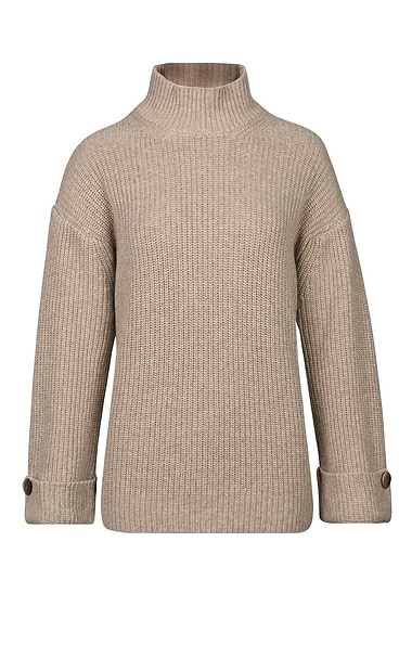 Ladies Cashmere & Silk Chunky Rib Sweater