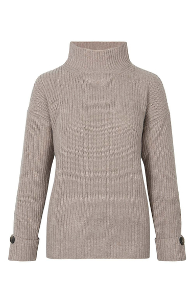 Ladies Cashmere & Silk Chunky Rib Sweater