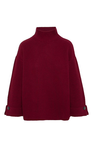 Ladies Cashmere & Silk Chunky Rib Sweater