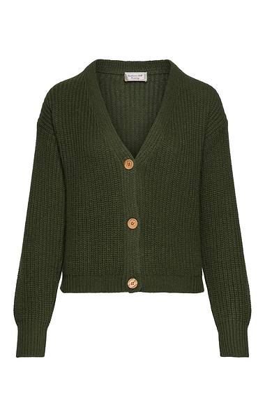 Ladies Cashmere Silk Ribbed Cardigan