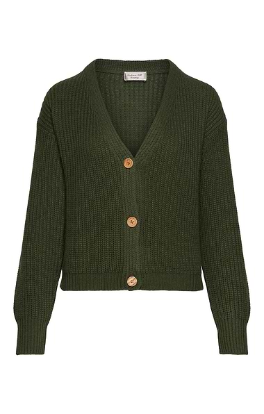 Ladies Cashmere Silk Ribbed Cardigan