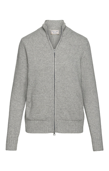 Ladies Cashmere Silk Zip Jacket