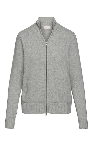Ladies Cashmere Silk Zip Jacket