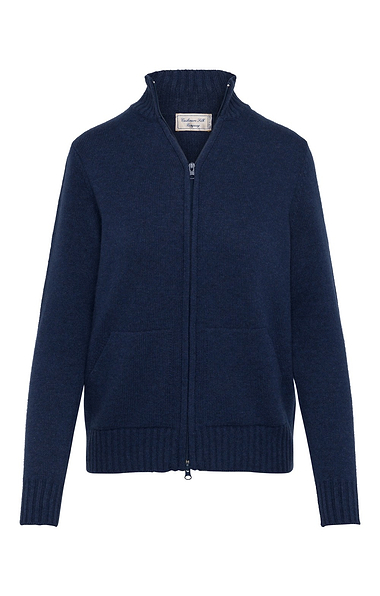 Ladies Cashmere Silk Zip Jacket
