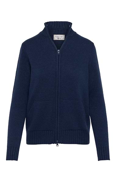 Ladies Cashmere Silk Zip Jacket