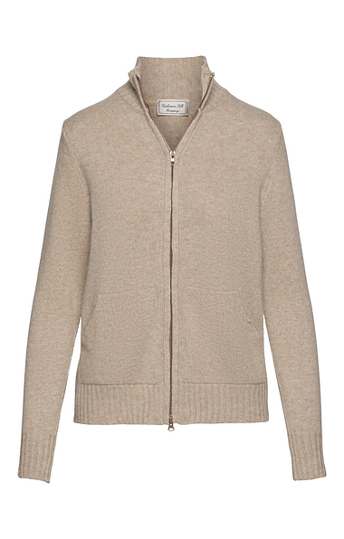 Ladies Cashmere Silk Zip Jacket