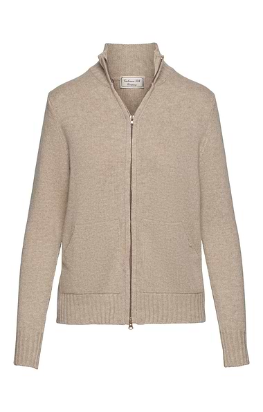 Ladies Cashmere Silk Zip Jacket