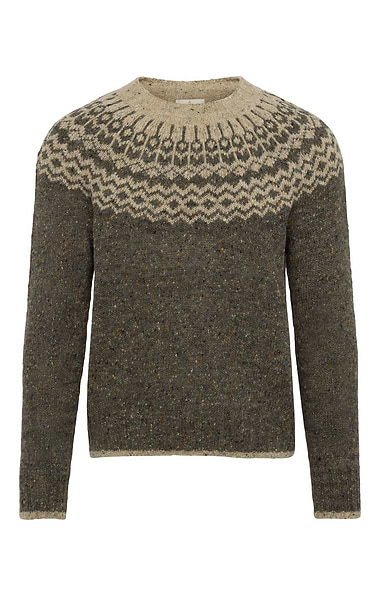 Men’s Donegal Fairisle Crew