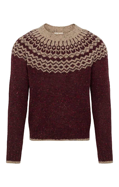 Men’s Donegal Fairisle Crew