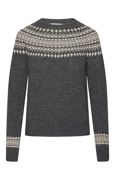 Ladies Two Colour Fairisle Sweater