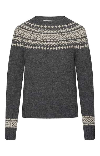Ladies Two Colour Fairisle Sweater