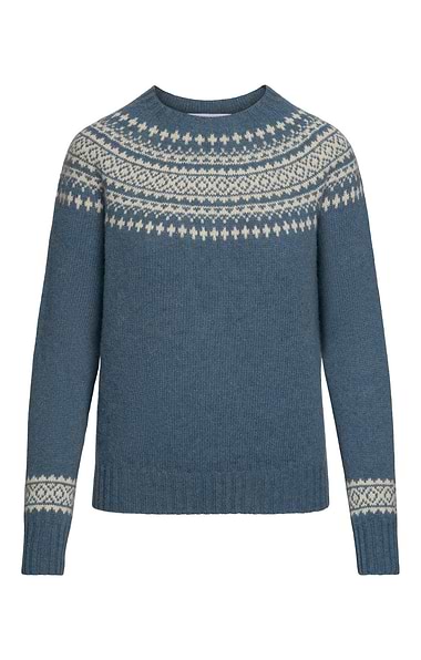 Ladies Two Colour Fairisle Sweater