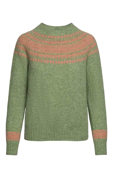 Ladies Two Colour Fairisle Sweater