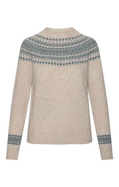 Ladies Two Colour Fairisle Sweater