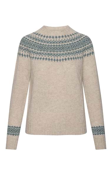 Ladies Two Colour Fairisle Sweater