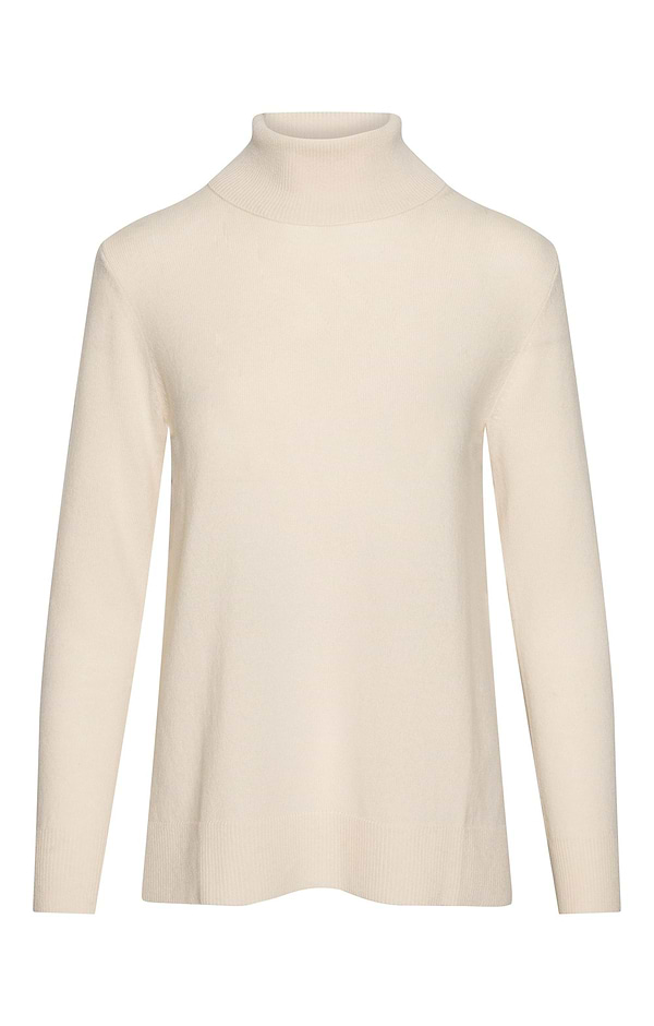 Ladies Munrospun Merino & Cashmere Roll Neck