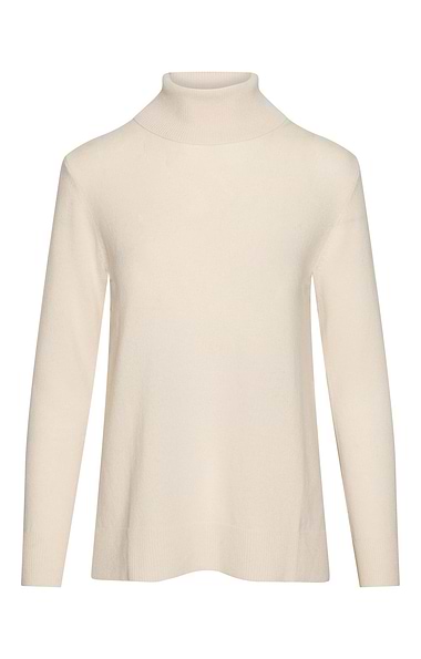 Ladies Munrospun Merino & Cashmere Roll Neck