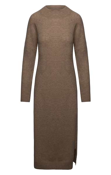 princess polly baby blue dress Tommy Hilfiger Wool Cashmere Relaxed Midi Jumper Dress Brown| Cilento  Designer Wear main image 1