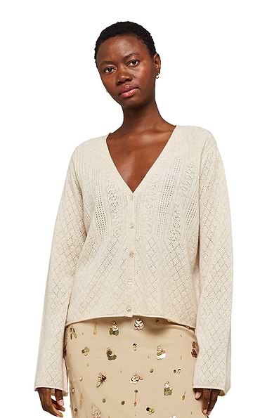 Ladies Brodie Cashmere Summer Stitch Cardigan