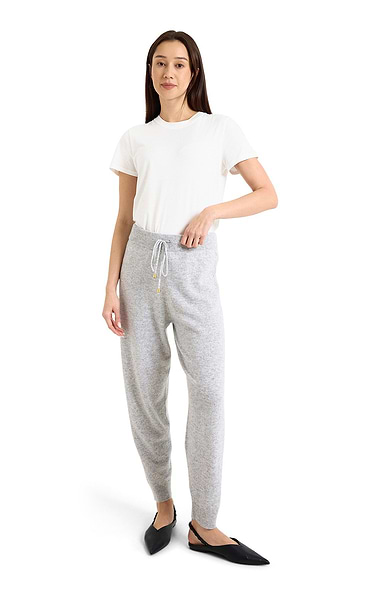 Ladies Brodie Cashmere Luxury Cable Knit Joggers