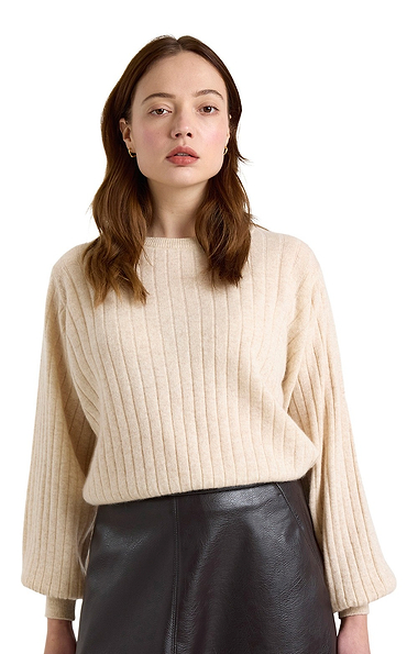 Ladies Cashmere Pixie Crew Neck Sweater