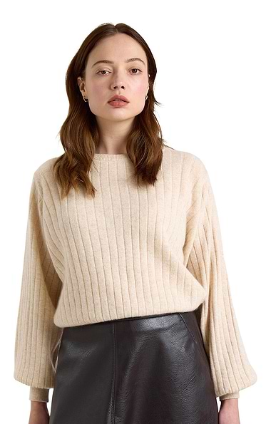 Ladies Cashmere Pixie Crew Neck Sweater