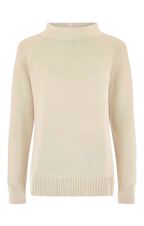 Ladies Windsor & White Cashmere Stitch Funnel Neck Jumper