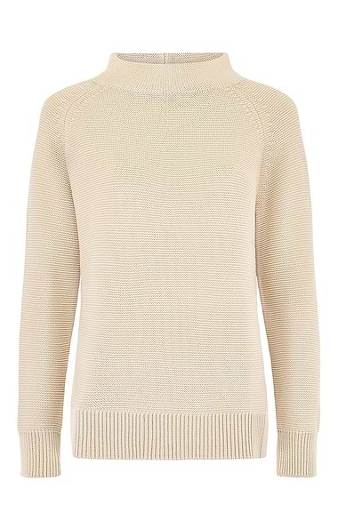 Ladies Windsor & White Cashmere Stitch Funnel Neck Jumper