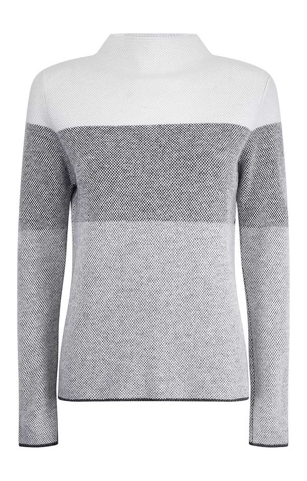 Ladies Windsor & White Cashmere Stripe Sweater