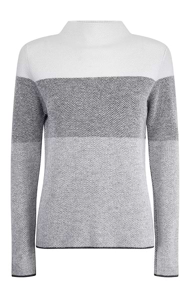Ladies Windsor & White Cashmere Stripe Sweater