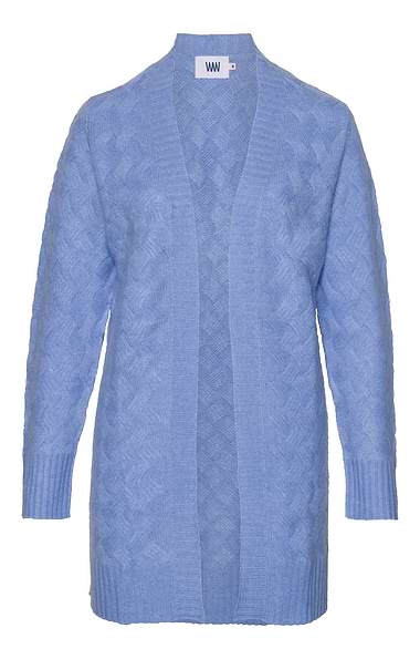 Ladies Windsor & White Cashmere Wave Cable Knit Cardigan