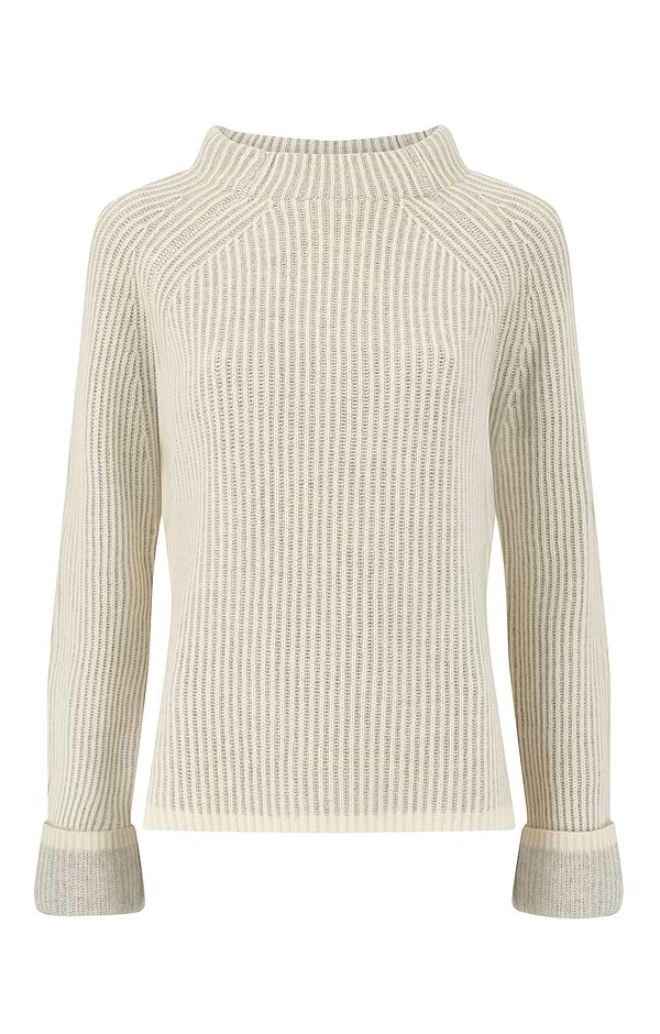 Ladies Windsor & White Cashmere Plait Funnel Neck Sweater