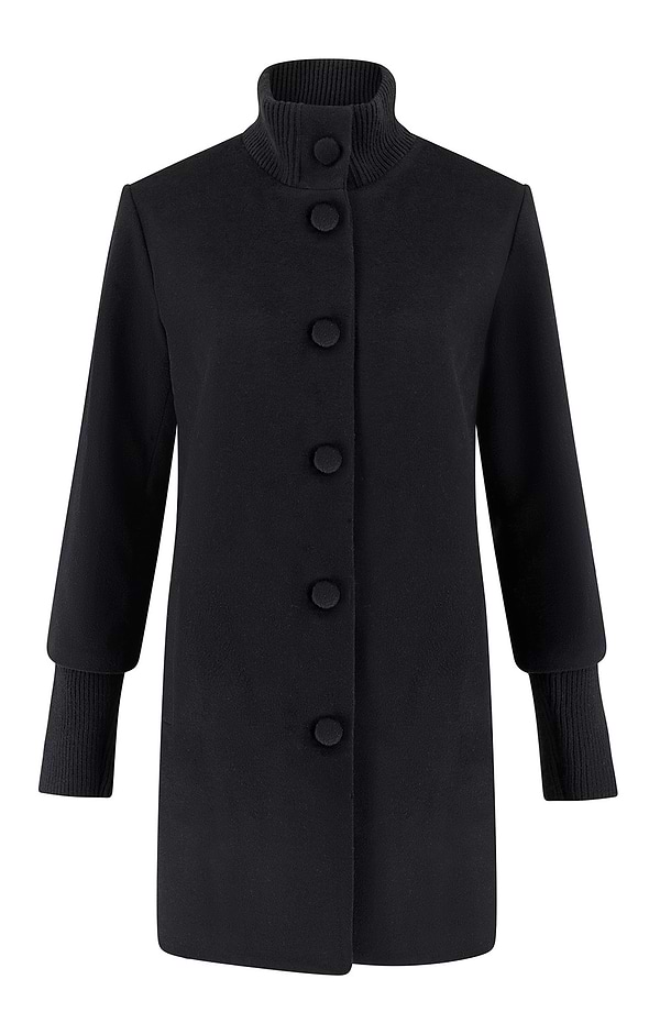 Ladies Windsor & White Cashmere Ribbed Sleeve Coat
