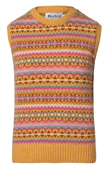 Ladies Allover Fairisle Sleeveless Pullover