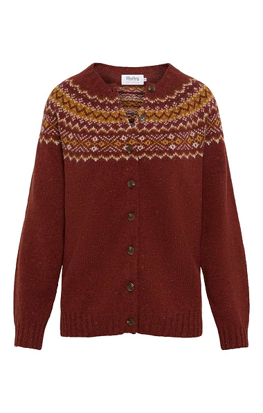 Ladies Fairisle Yoke Cardigan