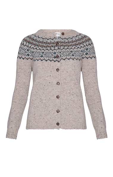 Ladies Fairisle Yoke Cardigan