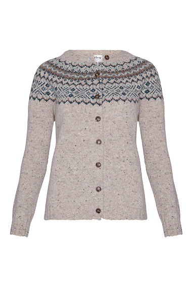 Ladies Fairisle Yoke Cardigan