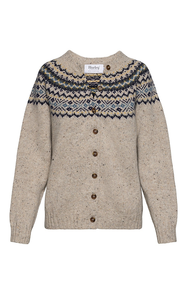 Ladies Fairisle Yoke Cardigan