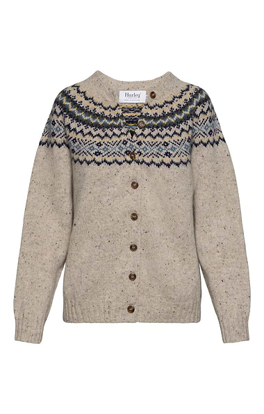 Ladies Fairisle Yoke Cardigan