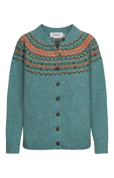 Ladies Fairisle Yoke Cardigan