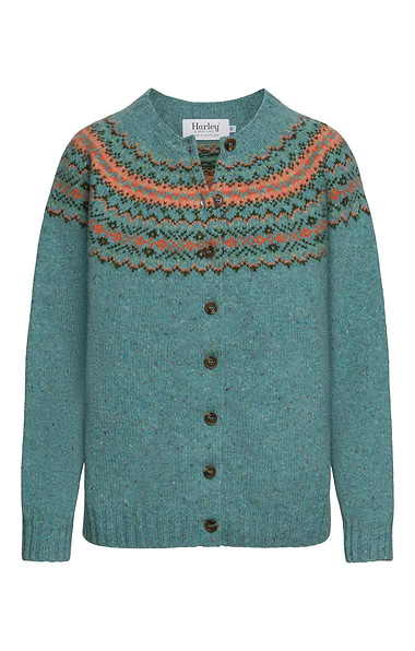 Ladies Fairisle Yoke Cardigan