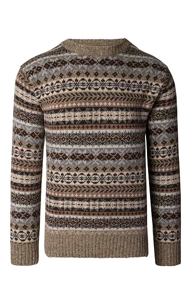 Men's Harley of Scotland Allover Fairisle Sweater