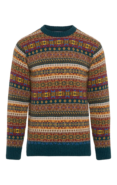 Men's Harley of Scotland Allover Fairisle Sweater